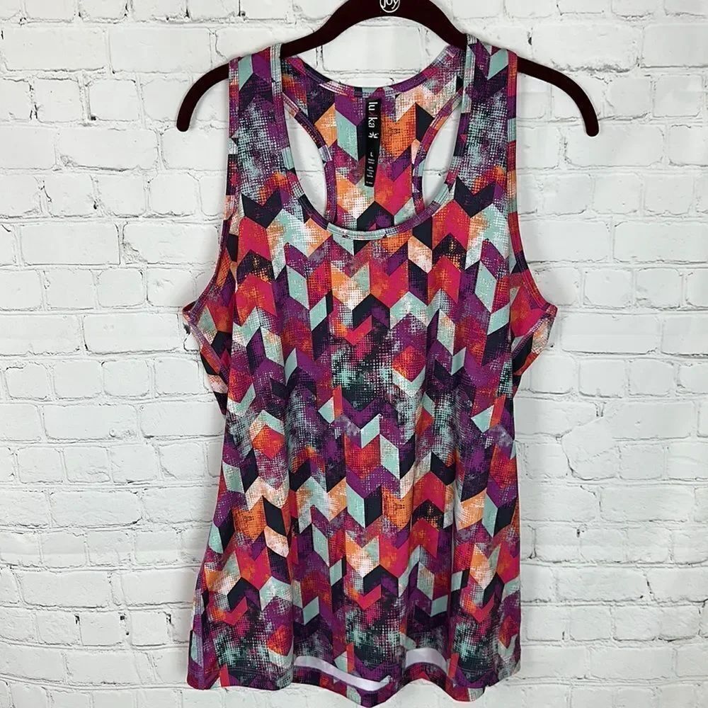 Lukka Racerback Multicolor Tank Size Large